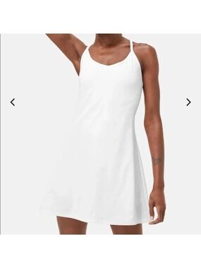 Outdoor Voices Womens White Crossback Active Dress Large